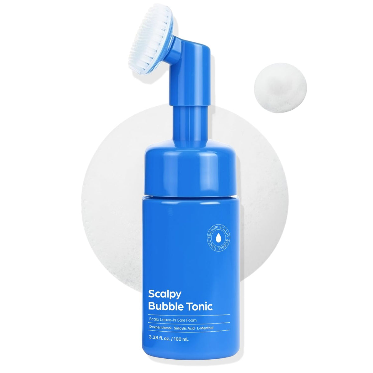 Seapuri Bubble Tonic mousse exfoliante pour cuir chevelu, nettoyage en profondeur sans rinçage.