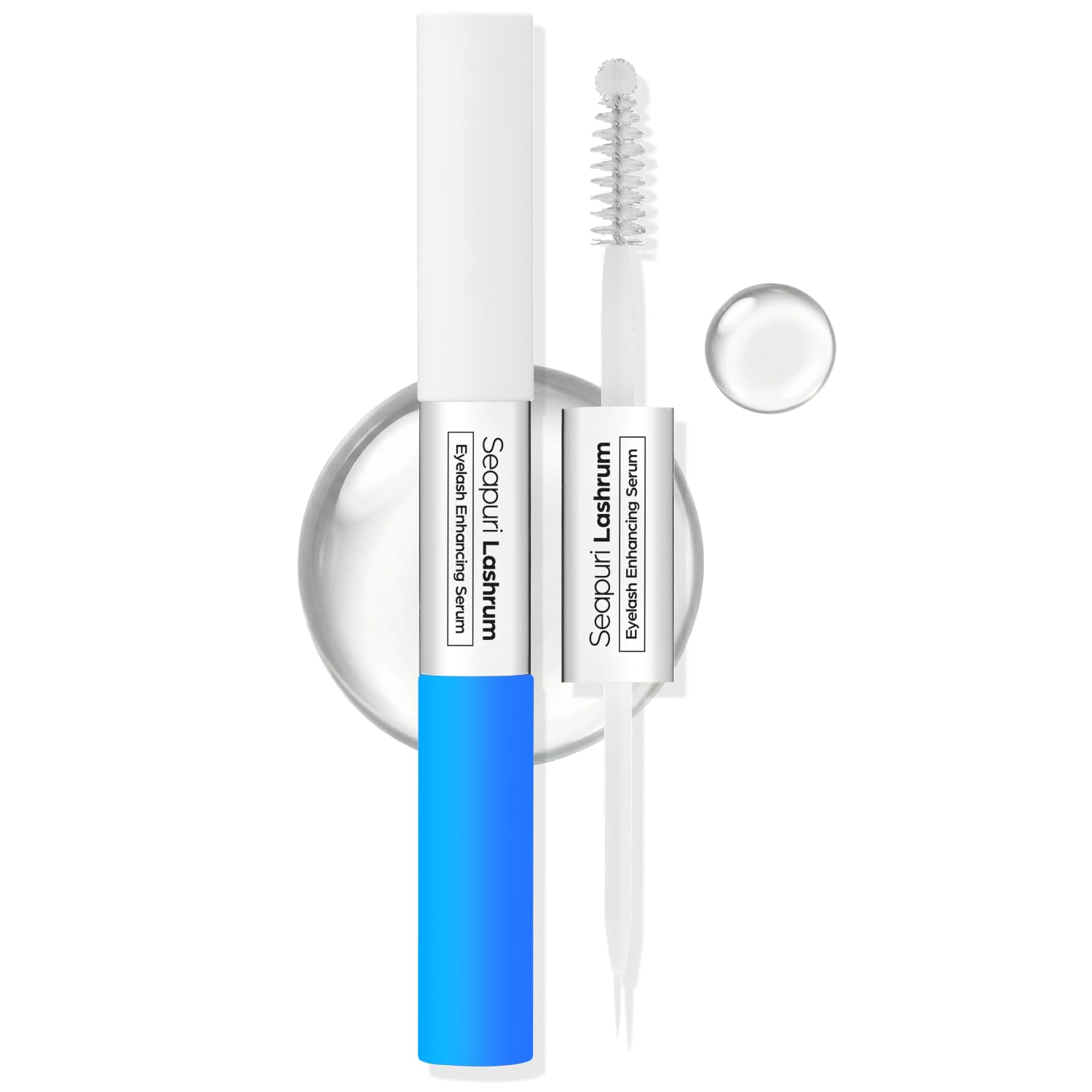 Sérum Lashrum de Seapuri – flacon élégant pour une application précise et nourrissante.