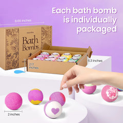 SeasonBliss Boules de bain emballage individuel préservant le parfum.