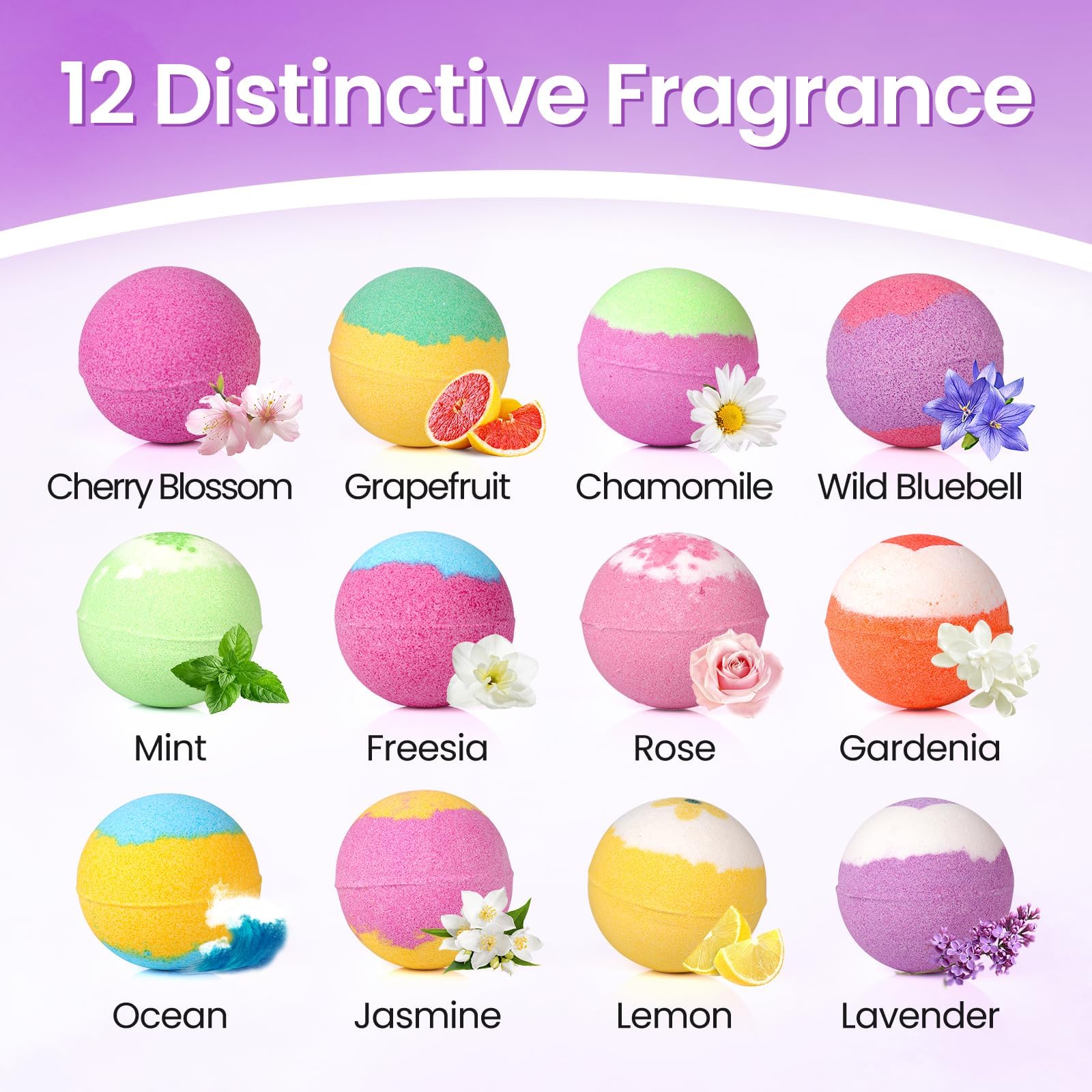 SeasonBliss Boules de bain ingrédients sûrs et douceur hydratante.