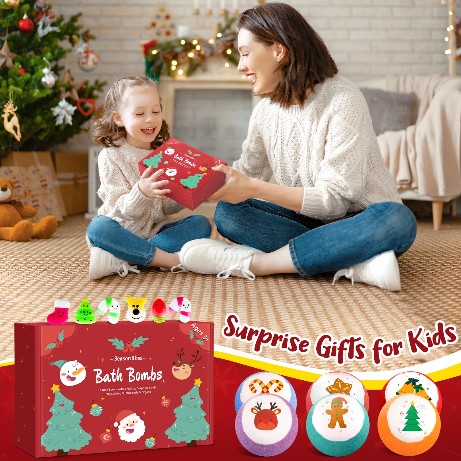 SeasonBliss coffret cadeau Noël festif pour enfants, parfait pour offrir.
