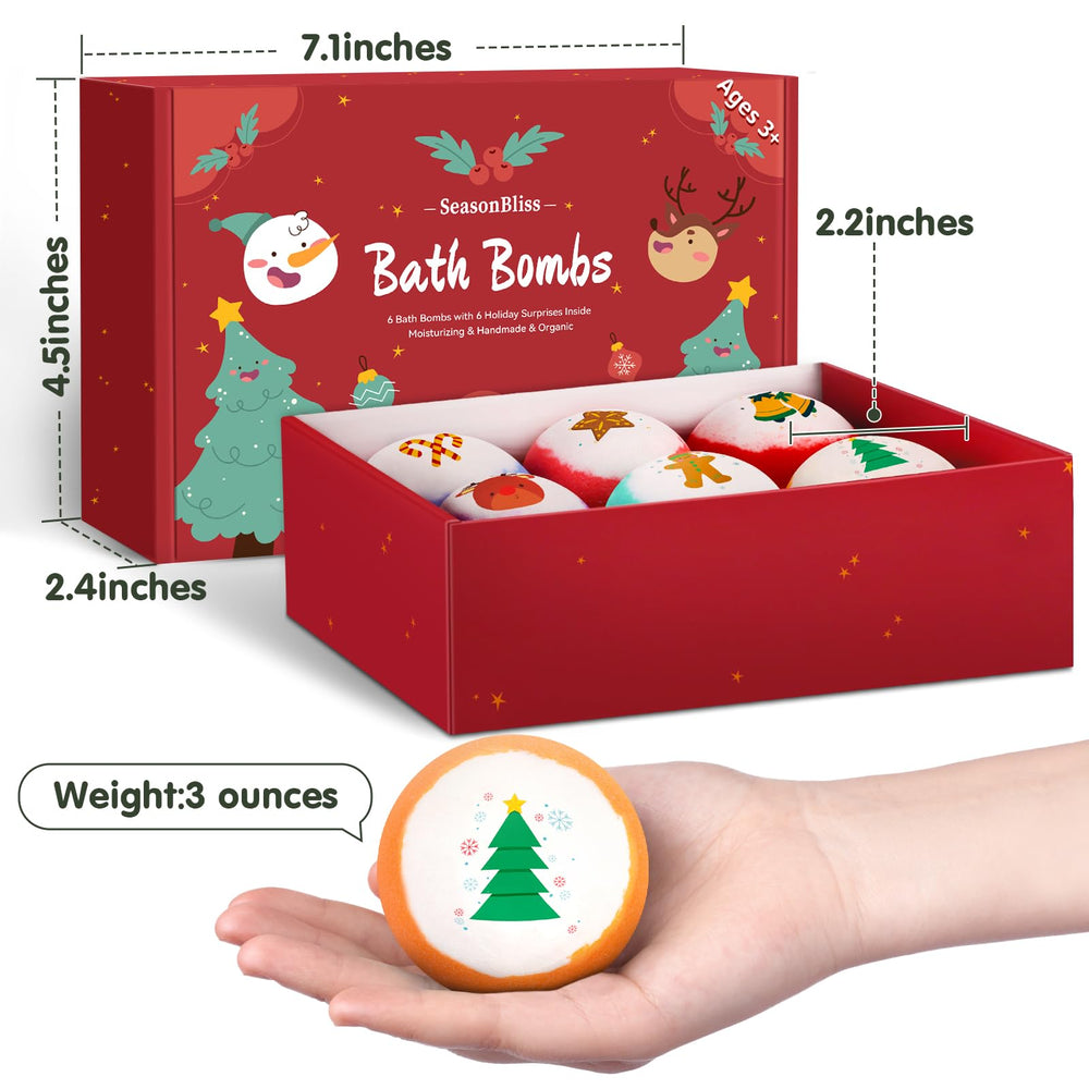 SeasonBliss coffret bain Noël enfants, cadeau festif prêt à offrir.