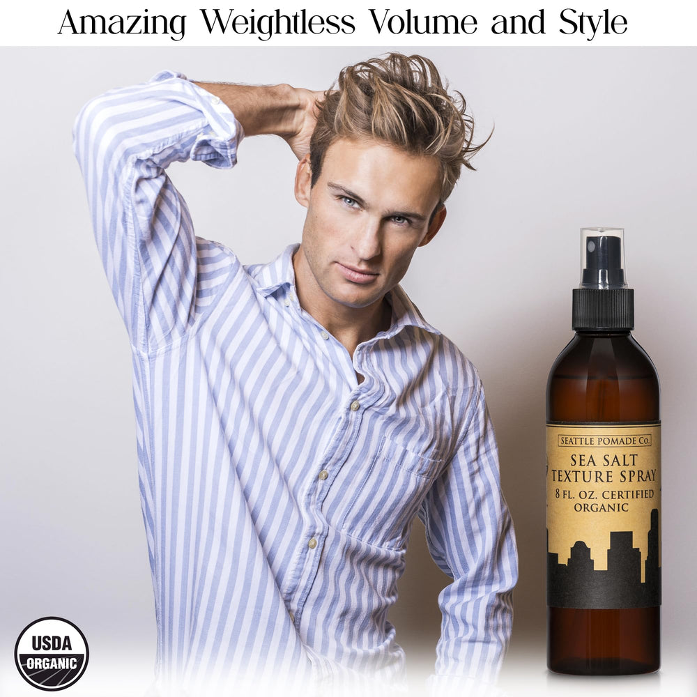 Algue marine hydratante présente dans le spray Seattle Pomade Co. pour une hydratation naturelle.