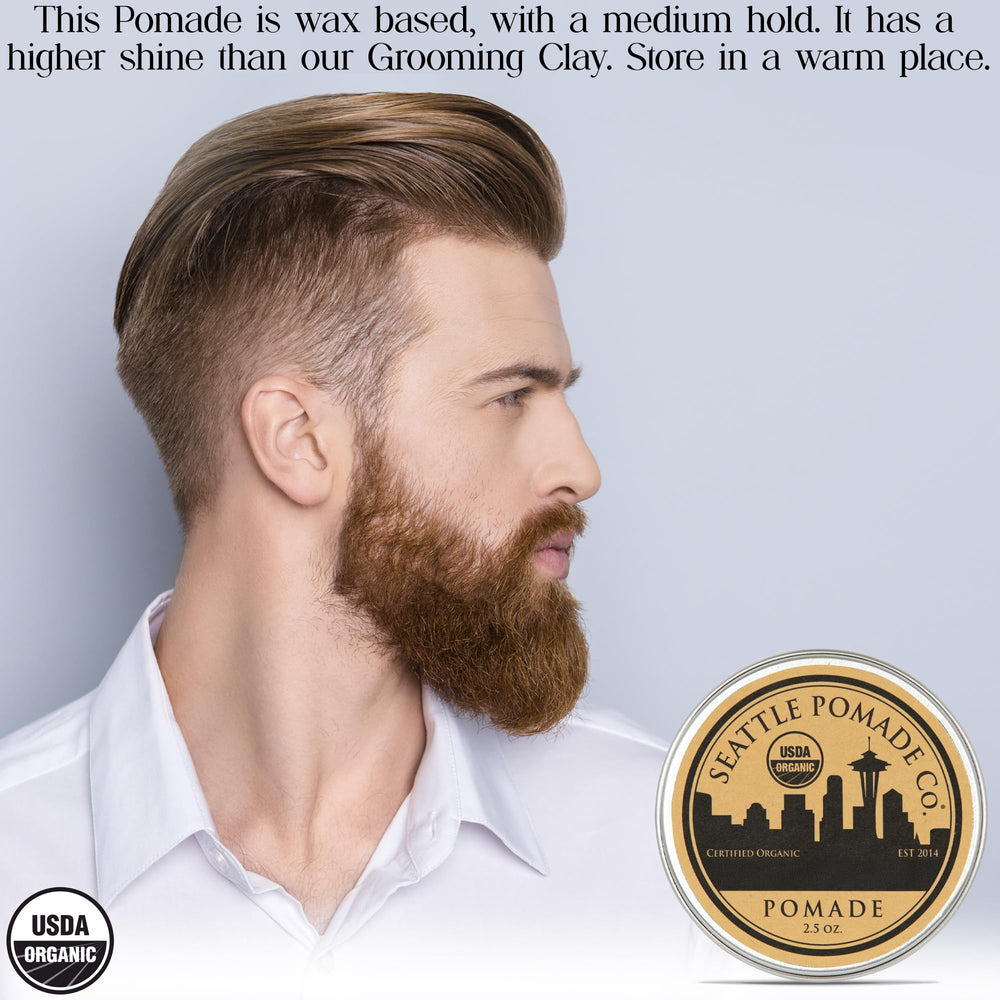 Seattle Pomade Co. étiquette USDA pour un choix naturel et transparent.