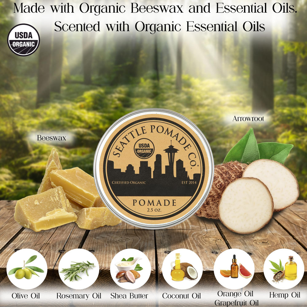 Seattle Pomade Co. texture et volume améliorés sur cheveux définis.