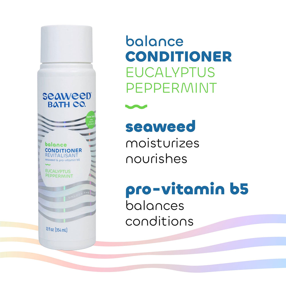 Seaweed Bath Co. Application sur cheveux mouillés et massage des racines