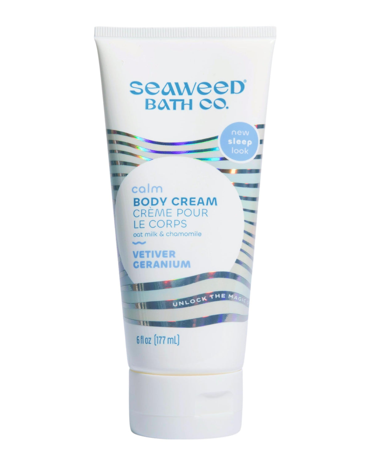 Seaweed Bath Co Calm Body Cream Vetiver Geranium jar for nighttime hydration