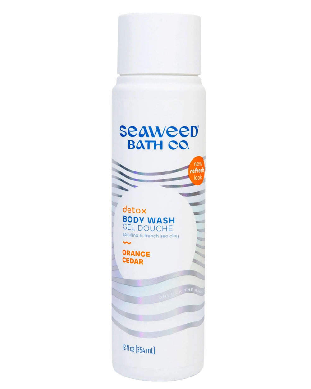 Seaweed Bath Co. Detox Orange-Cèdre – bouteille élégante prête pour la peau purifiée