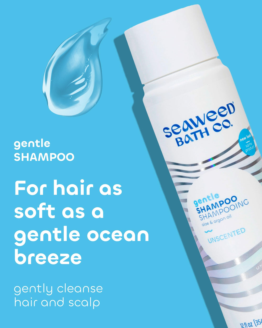 Shampooing Seaweed Bath Co sans parfum pour cuirs sensibles