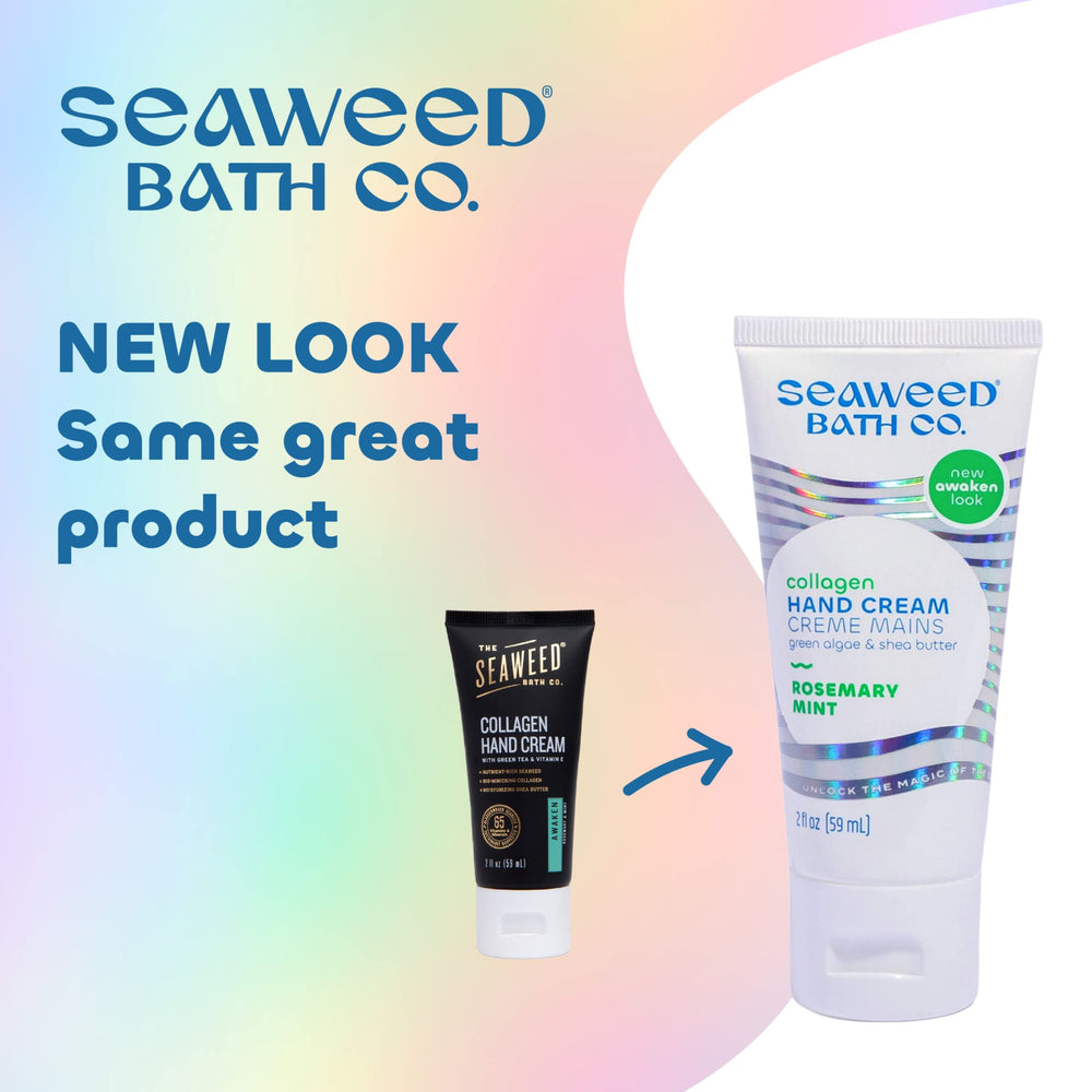 Tube Seaweed Bath Co. mains de 2 oz, application pratique.