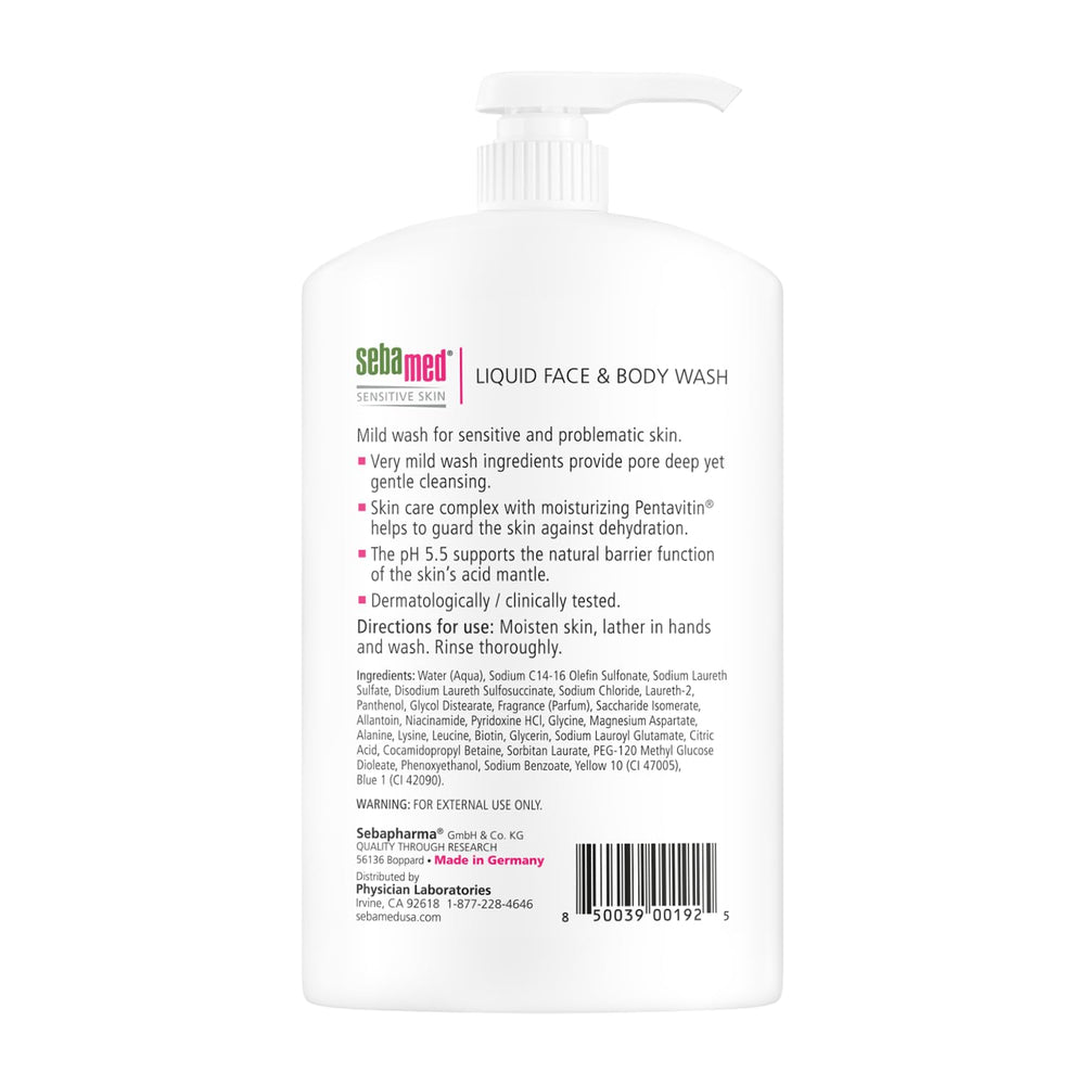 SEBAMED bouteille 1 L lavage doux respectant la barrière cutanée