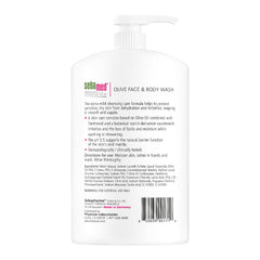 Gros plan sur la pompe Sebamed Olive pour une distribution précise.