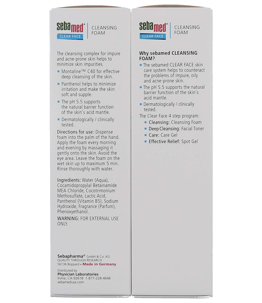 sebamed-clear-face-emballage: emballage pratique et informatif pour votre soin visage.