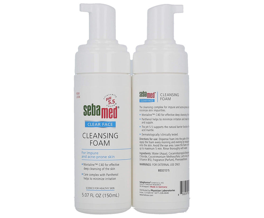 sebamed-clear-face-mousse-application: texture légère purifiant les pores sans dessèchement.