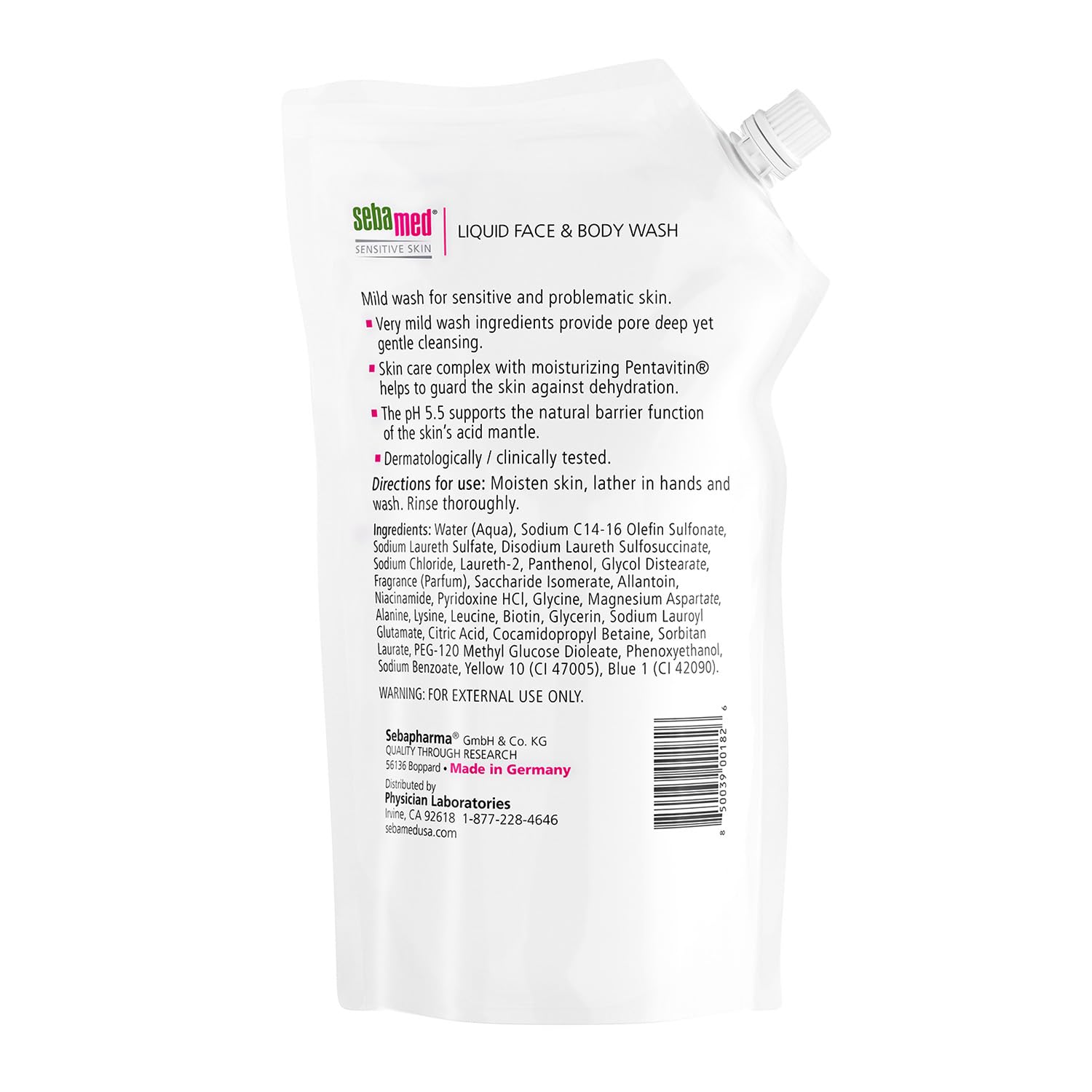 SEBAMED lave-visage-douceur, mousse légère adaptée à peau sensible.