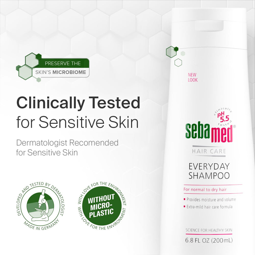 Utilisation quotidienne simple et efficace avec SEBAMED Shampoing Quotidien.