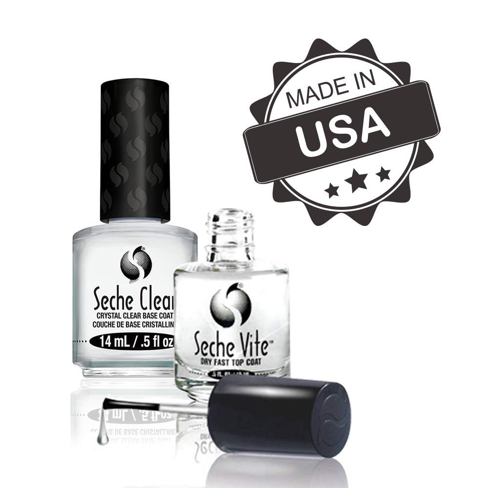 Seche Clear Base Coat protège les ongles des taches lors du polissage.