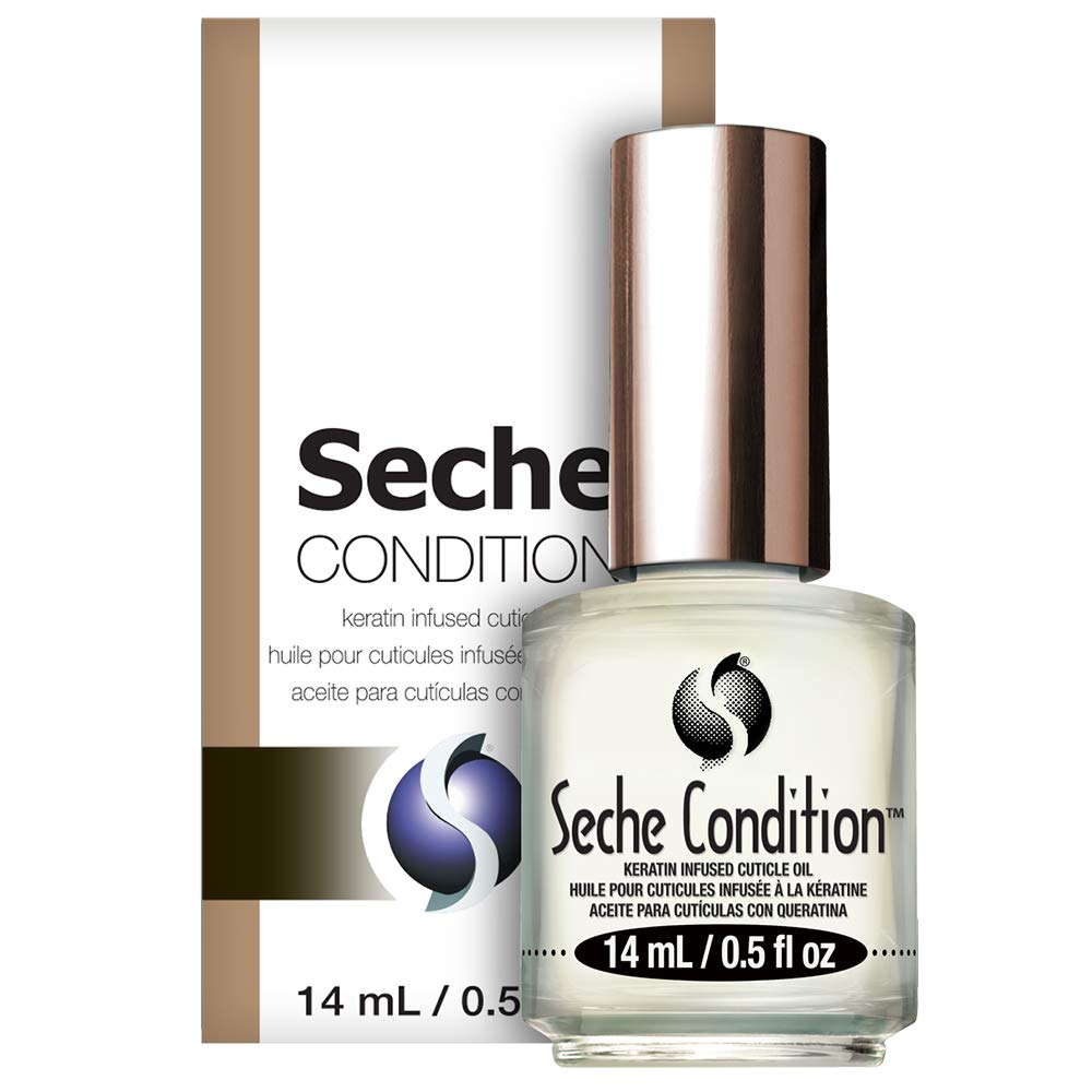 Huile Seche Condition pour cuticules sur la bouteille, hydratation ciblée.