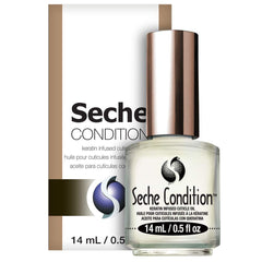 Huile Seche Condition pour cuticules sur la bouteille, hydratation ciblée.