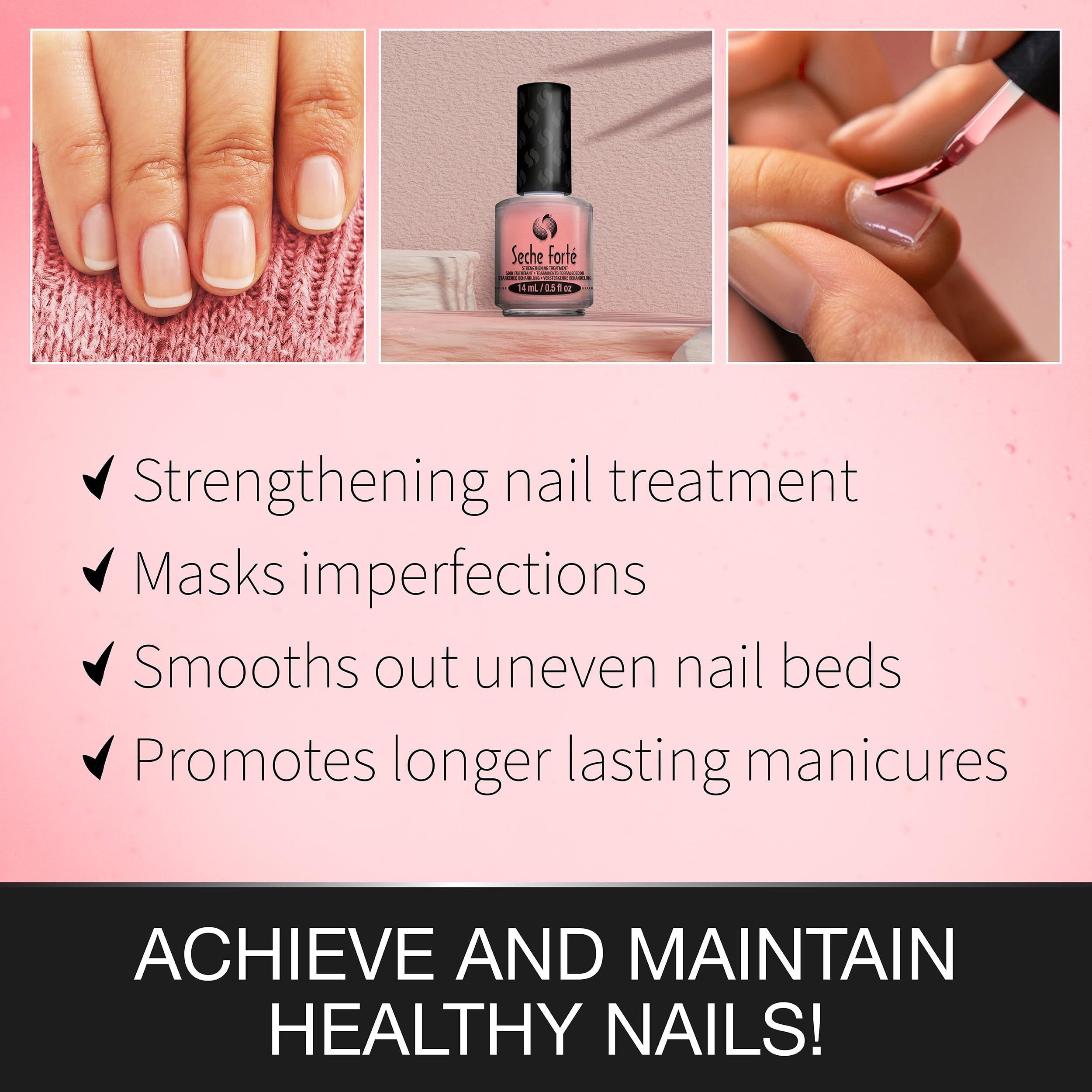 Seche Forte biotine-protection des ongles et apparence améliorée.