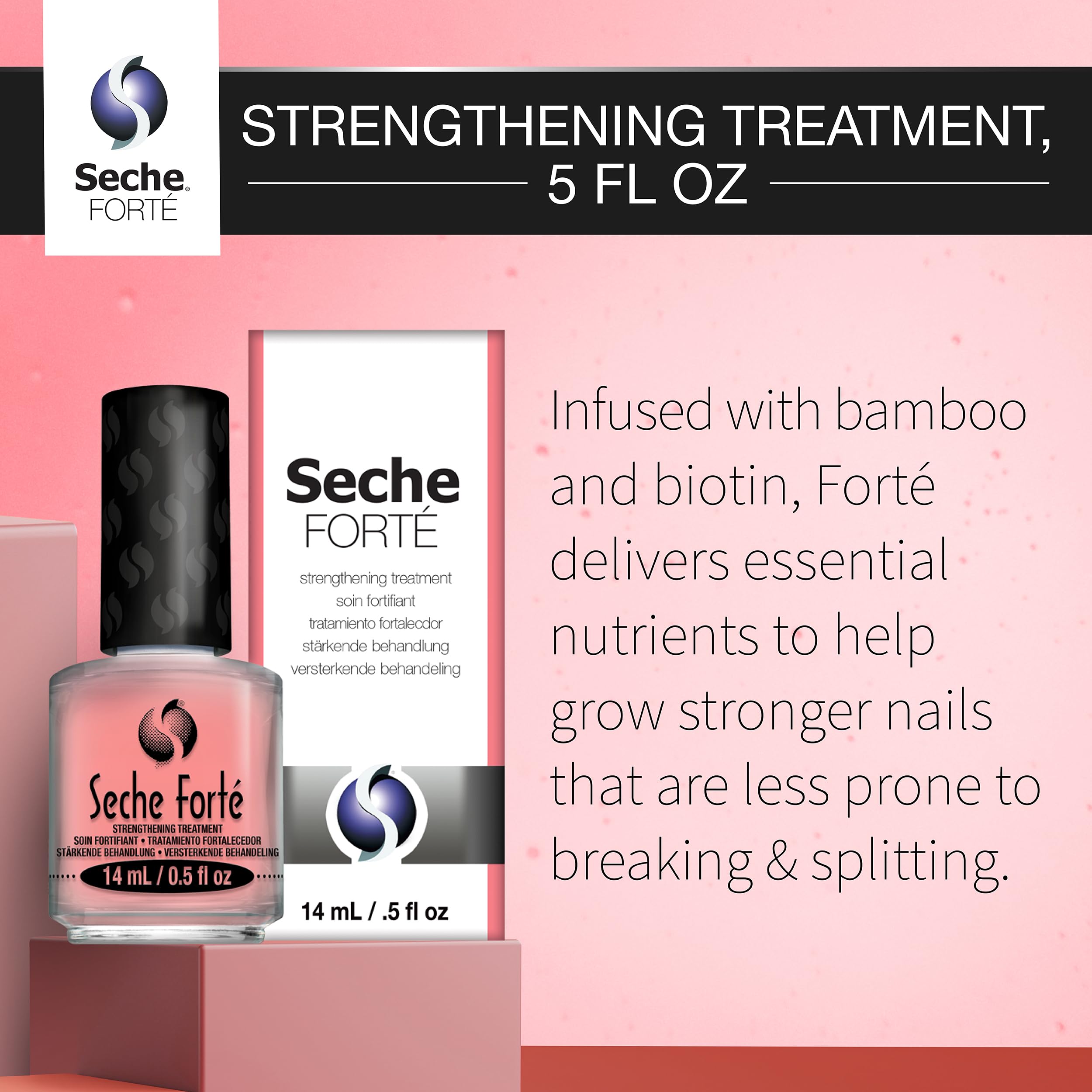 Seche Forte silice du bambou pour meilleure condition des ongles.