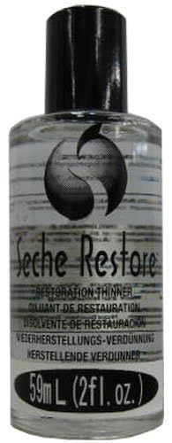 Seche Restore illustre l’utilisation de gouttes pour retrouver une consistance idéale et maîtrisée.