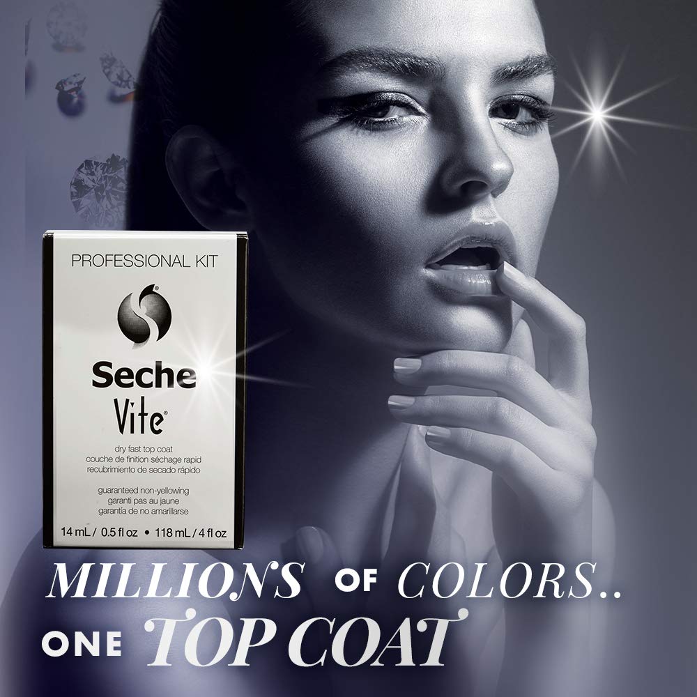 Seche Vite fini brillant miroir qui sublime chaque couleur de vernis.