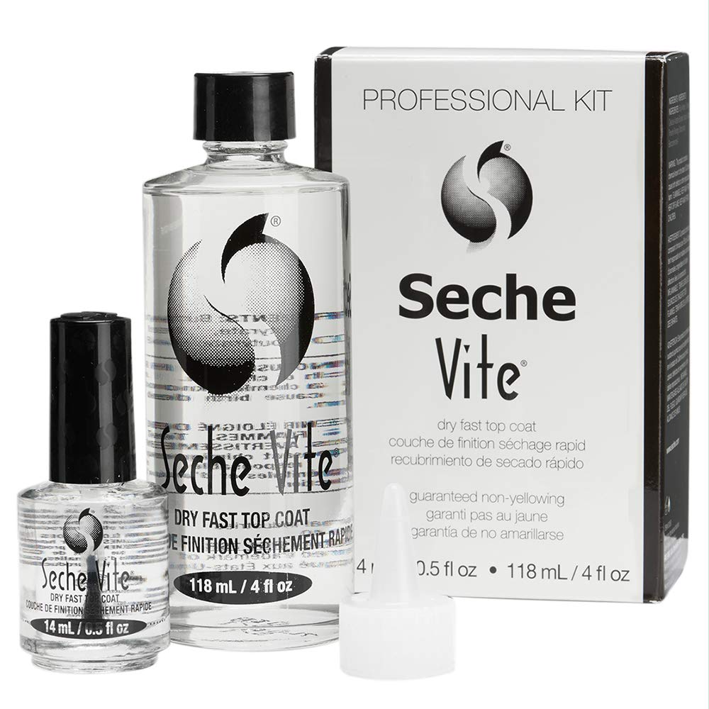 Seche Vite kit remplissage brillance rapide pour une manucure prête.