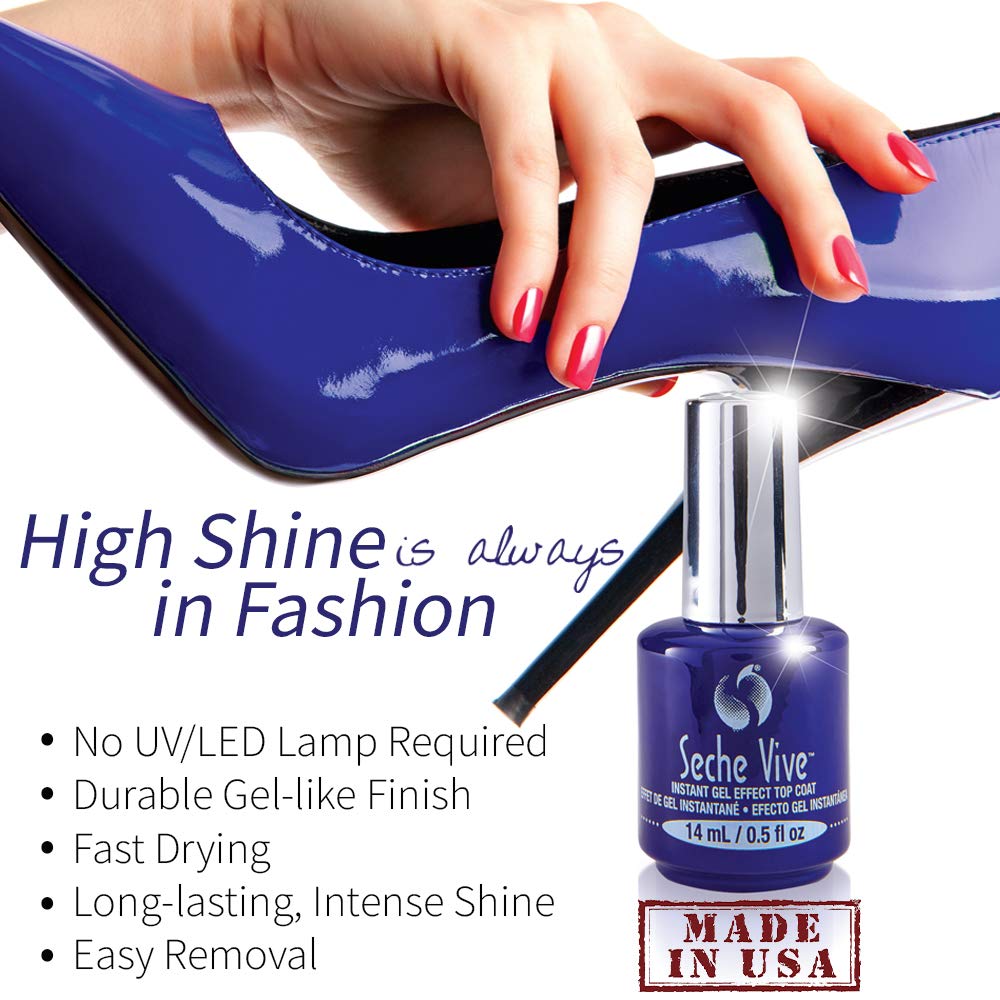 Seche Vive Gel Effect Top Coat application rapide, fini gel sans effort