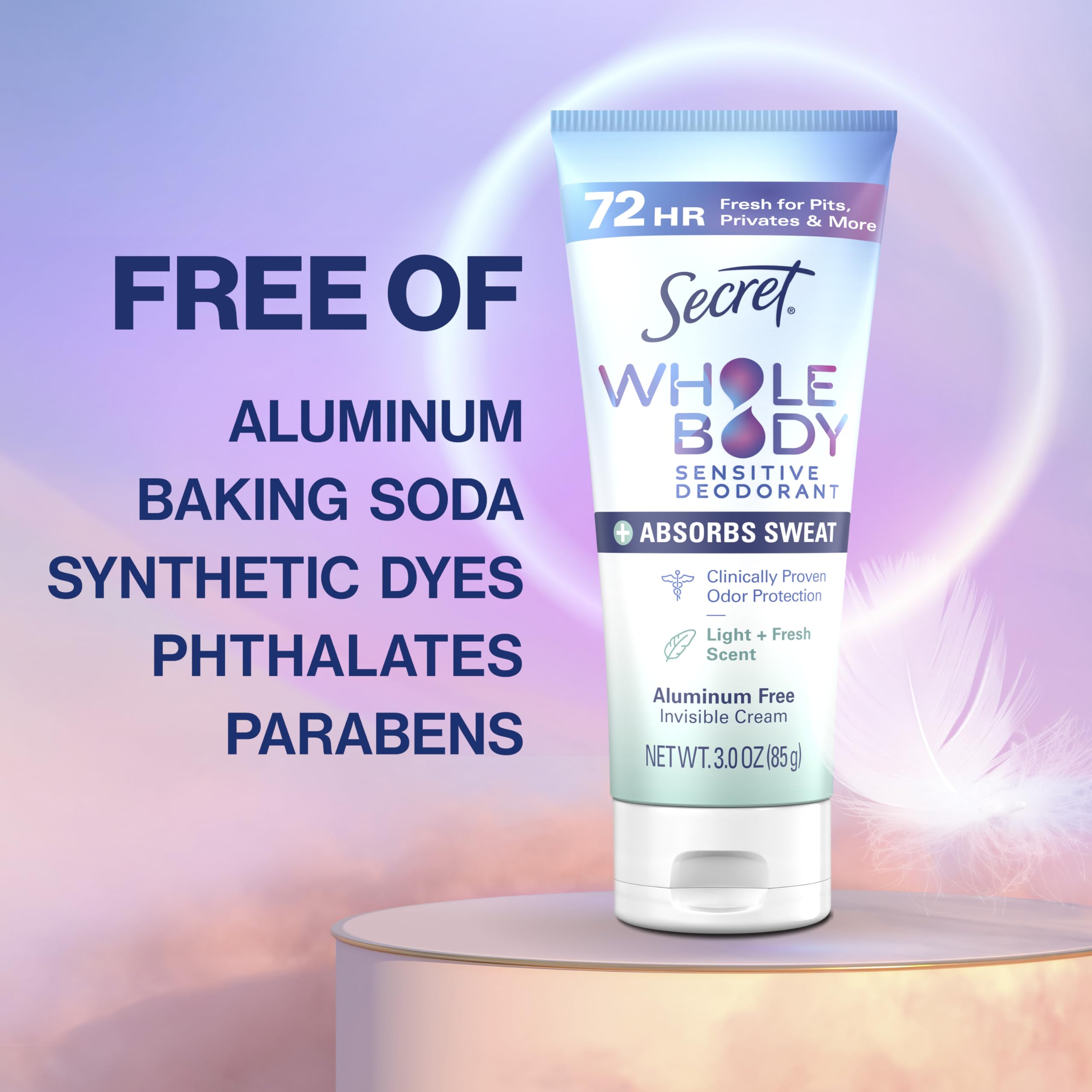 Secret crème déodorante sèche cuisses intérieures, anti-frottement et confort.