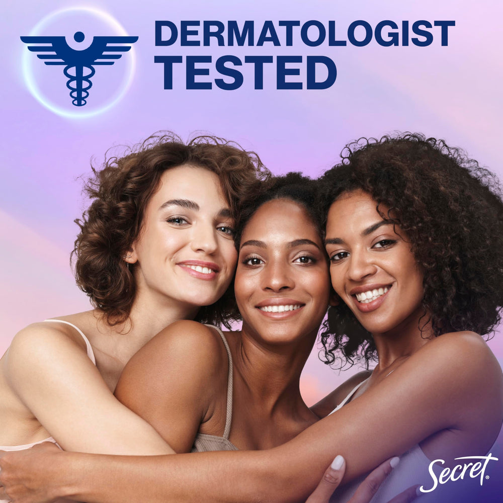 Secret crème déodorante sèche parfum léger, senteur fraîche et discrète.
