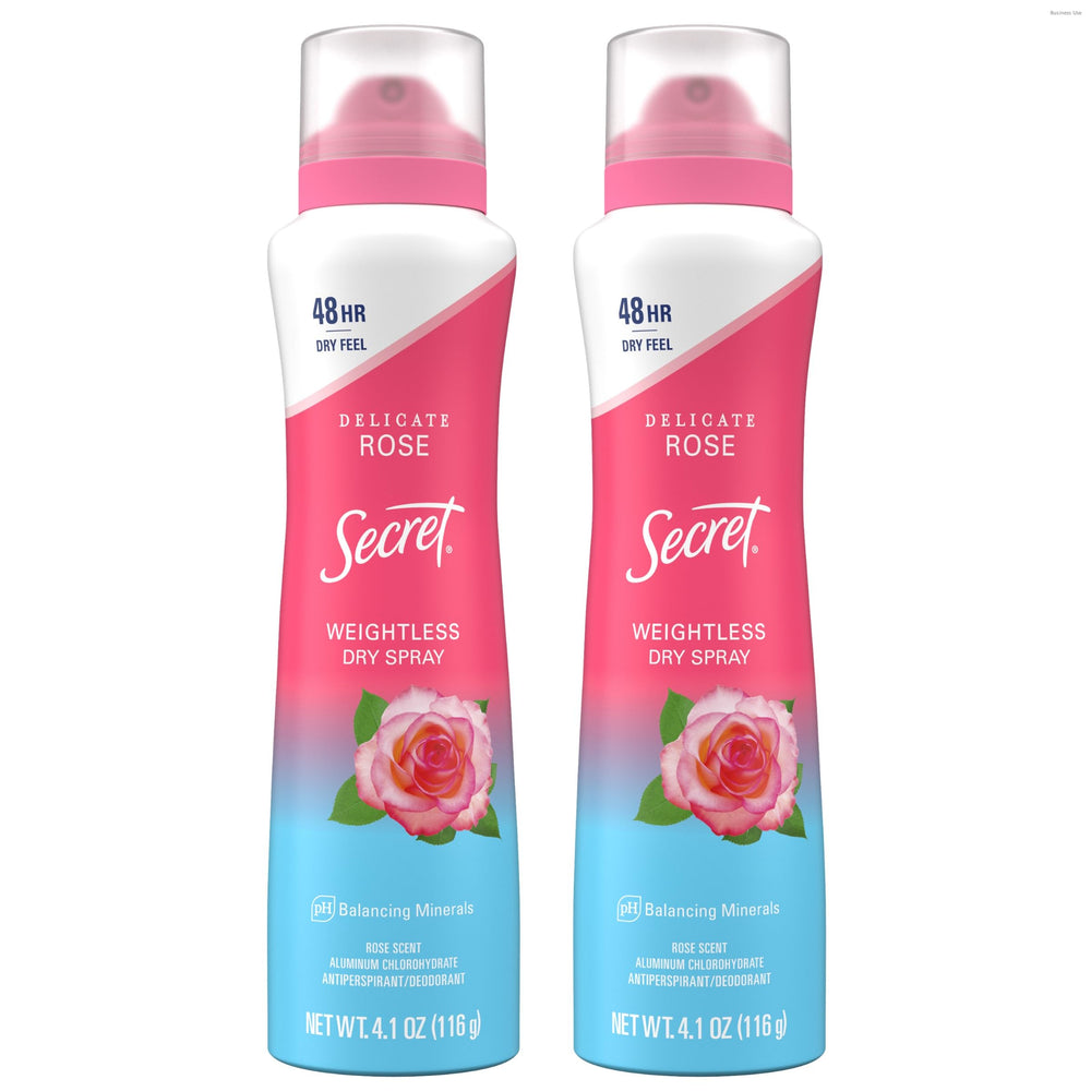 Secret déodorant aerosol sec: application rapide et sensation sèche.