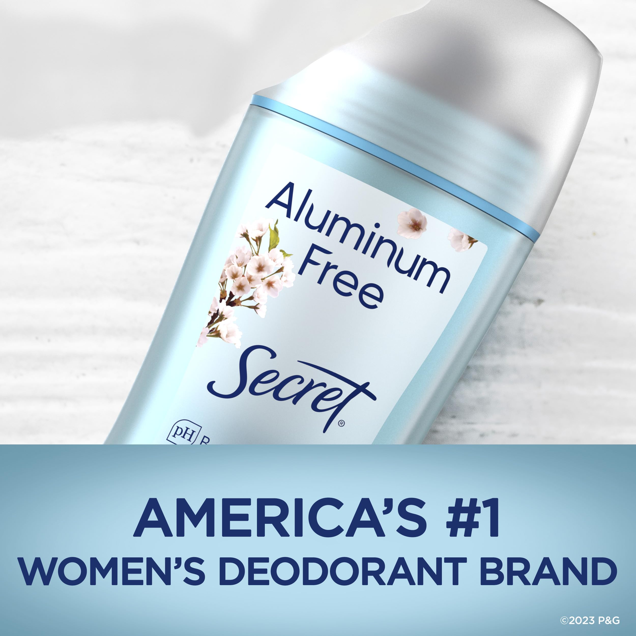 Secret déodorant sans aluminium, absence de traces sur les vêtements.