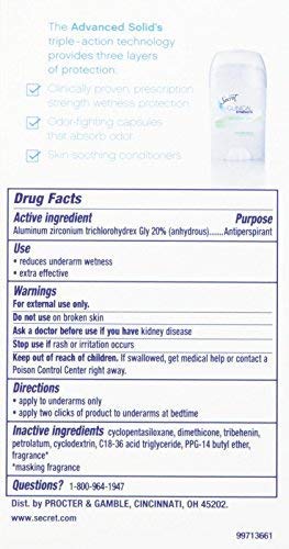 Secret Déodorant Clinique Fort Solide Doux Sans Parfum — application, confort quotidien sans irritations.