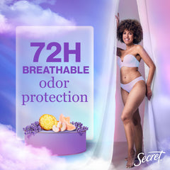 Secret Fraîche protection odeur 72h en journée active.