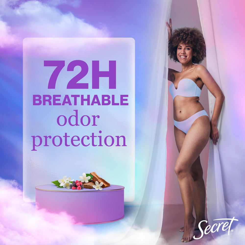 Secret Fresh déodorant femme, application gel rapide sans effort.