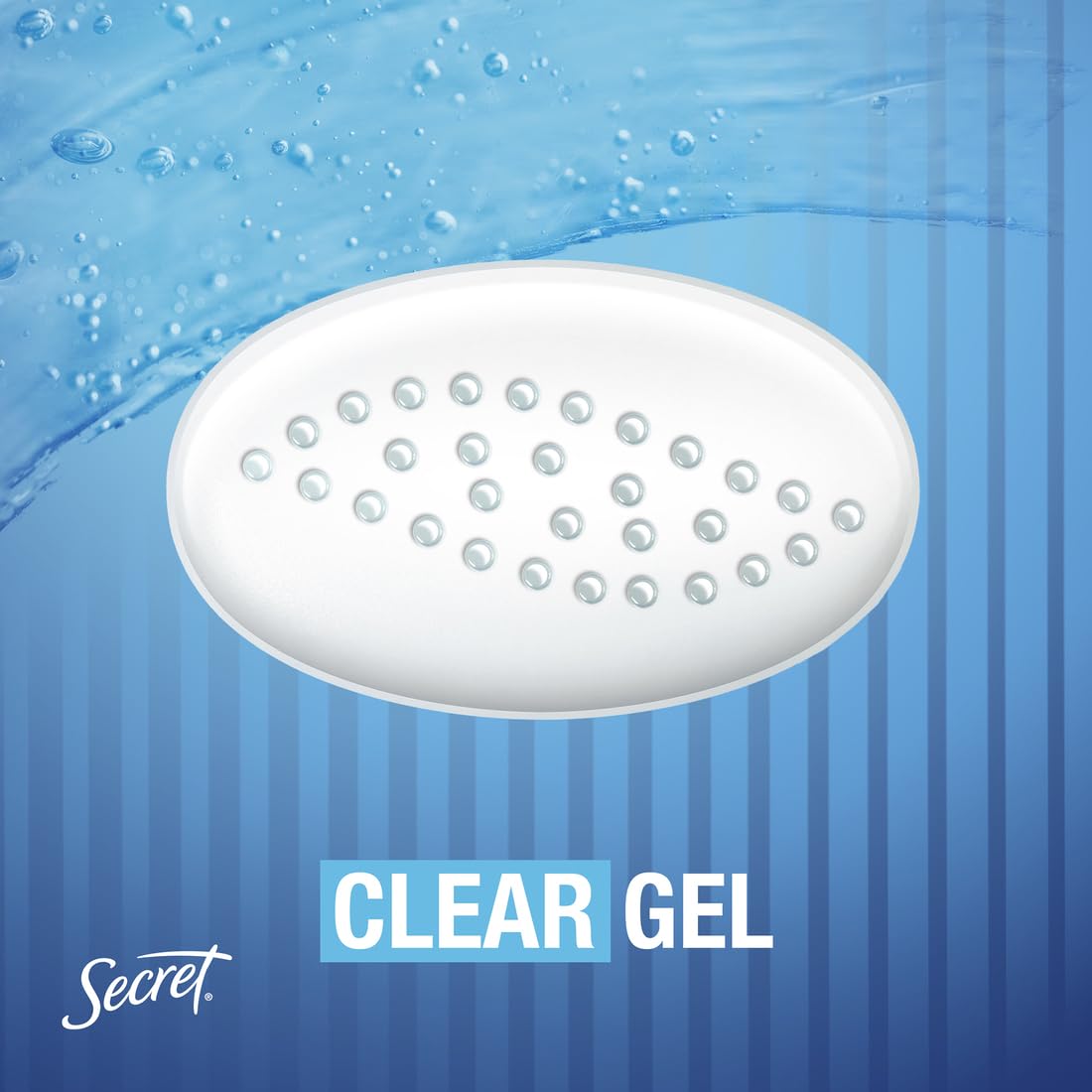 Secret Outlast Clear Gel Déodorant, application douce sur la peau.