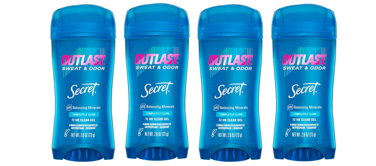 Secret Outlast Clear Gel Déodorant pour femmes, bouteille claire et protection longue durée.