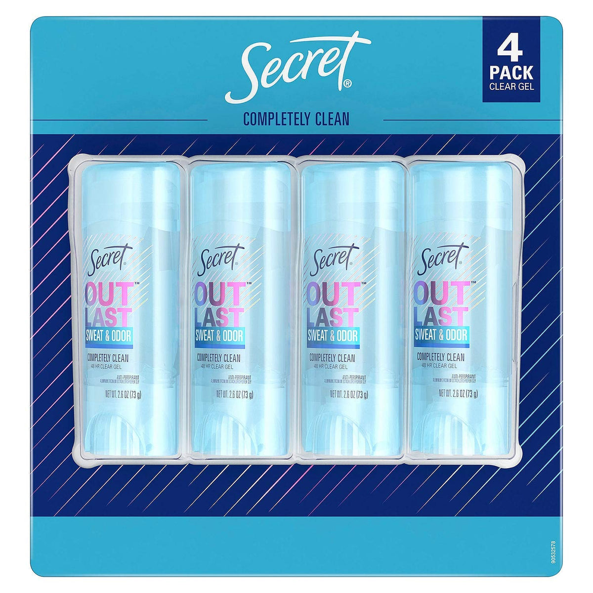 Secret Outlast Déodorant Gel Clair – bouteille en visuel clair pour une protection longue durée et fraîcheur quotidienne.