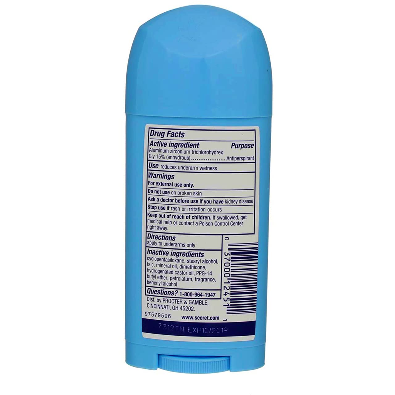 Pack 8 Secret déodorant solide, pratique pour la maison et les déplacements.