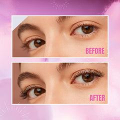 Brosse du mascara Secret Xpress Control 4D montrant la distribution précise des fibres.