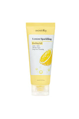 Secret Key Gel exfoliant citron pétillant dans une bouteille pour peau rafraîchie.