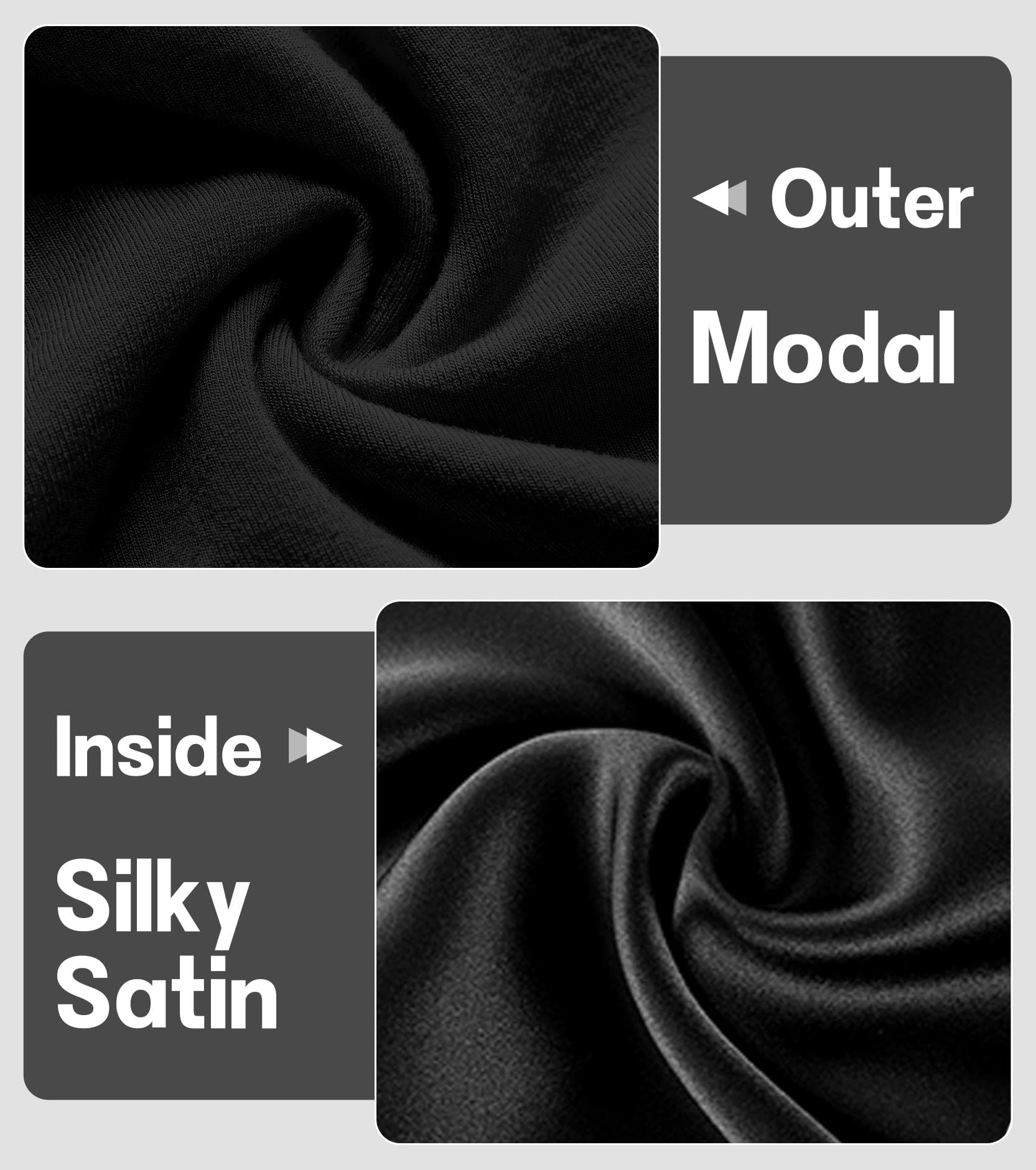 SECZIPE bonnet satin bretelle ajustable assure un ajustement sûr