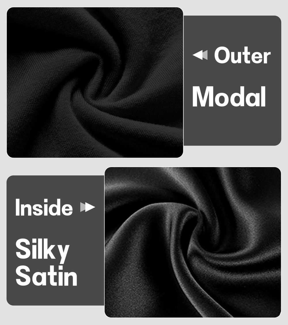 SECZIPE bonnet satin bretelle ajustable assure un ajustement sûr