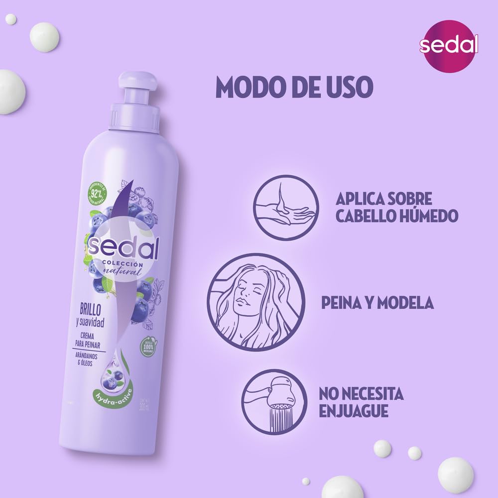 Sedal Bleuets et huiles : ingrédients naturels nourrissent les longueurs