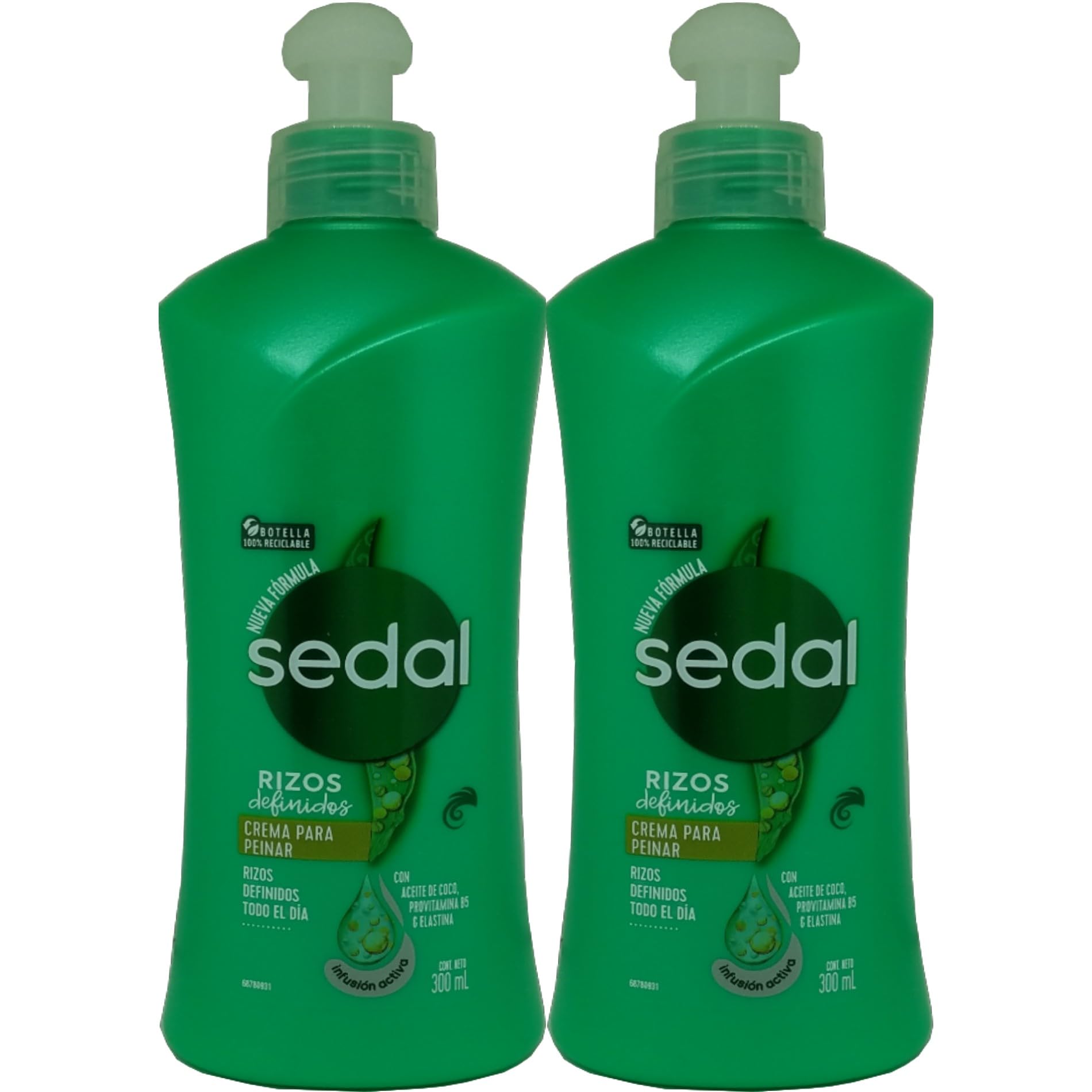 Sedal Boucles Définies: deux bouteilles visibles, définition durable des boucles.