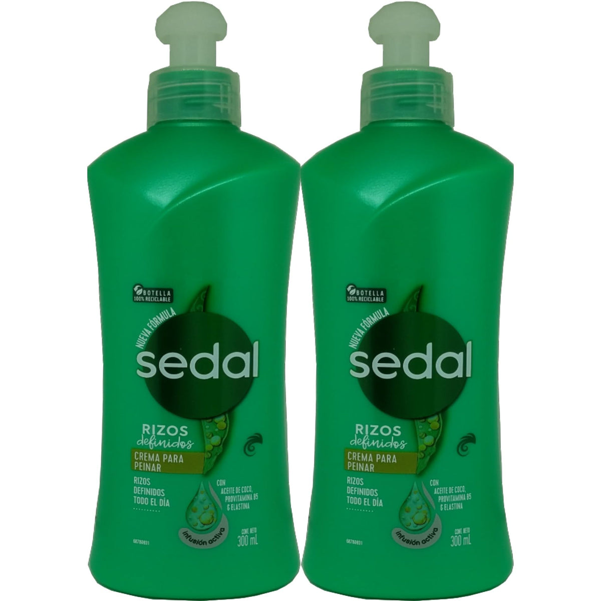 Sedal Boucles Définies: deux bouteilles visibles, définition durable des boucles.