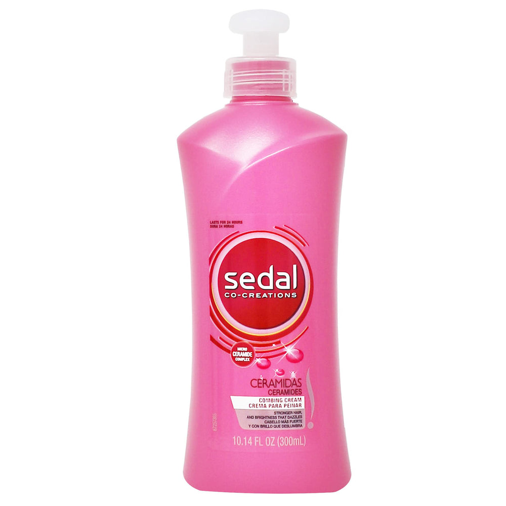 Sedal Co-Créations Ceramides, cheveux lisses et brillants après application.