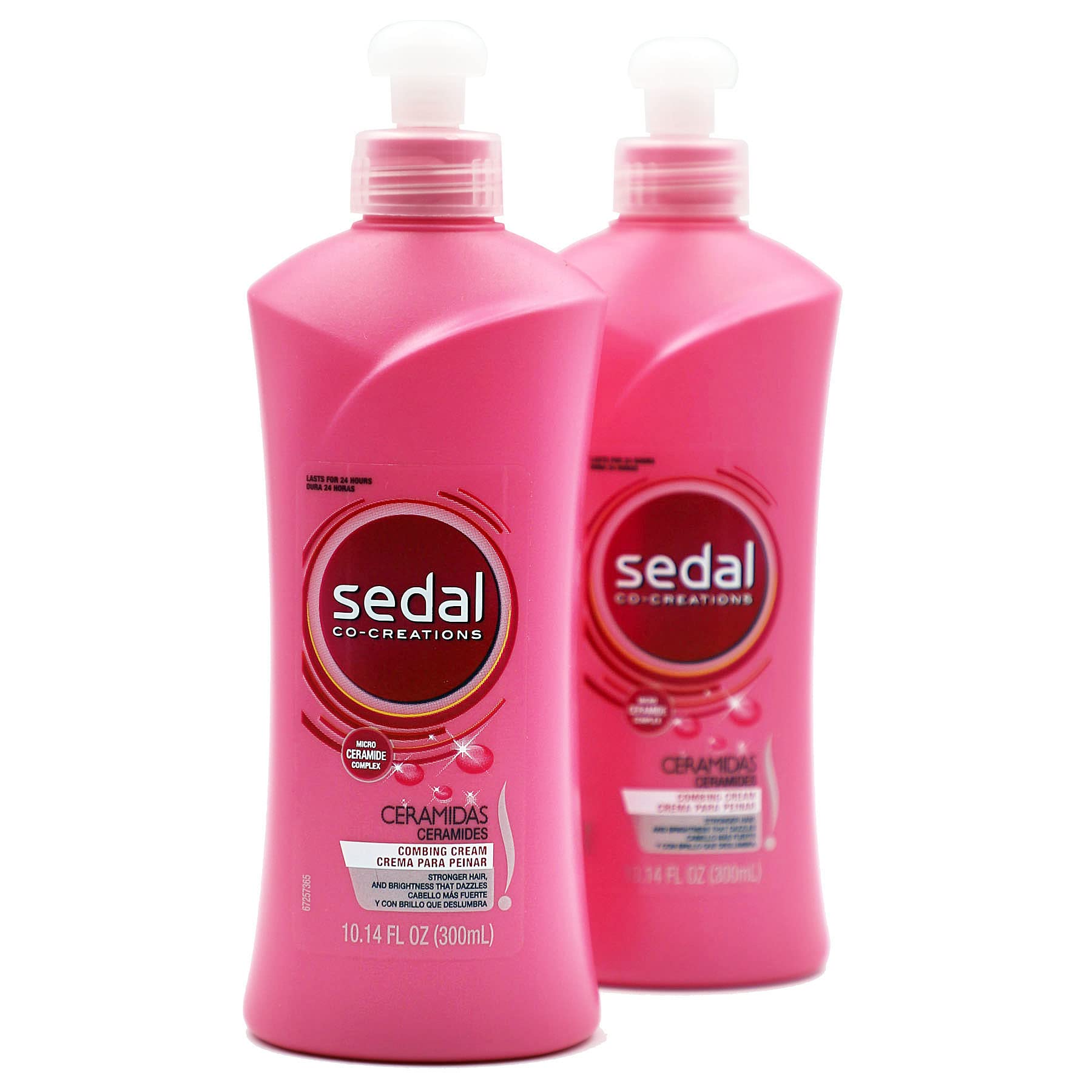 Sedal Co-Créations Ceramides, flacon élégant, promet une hydratation durable et une brillance naturelle.