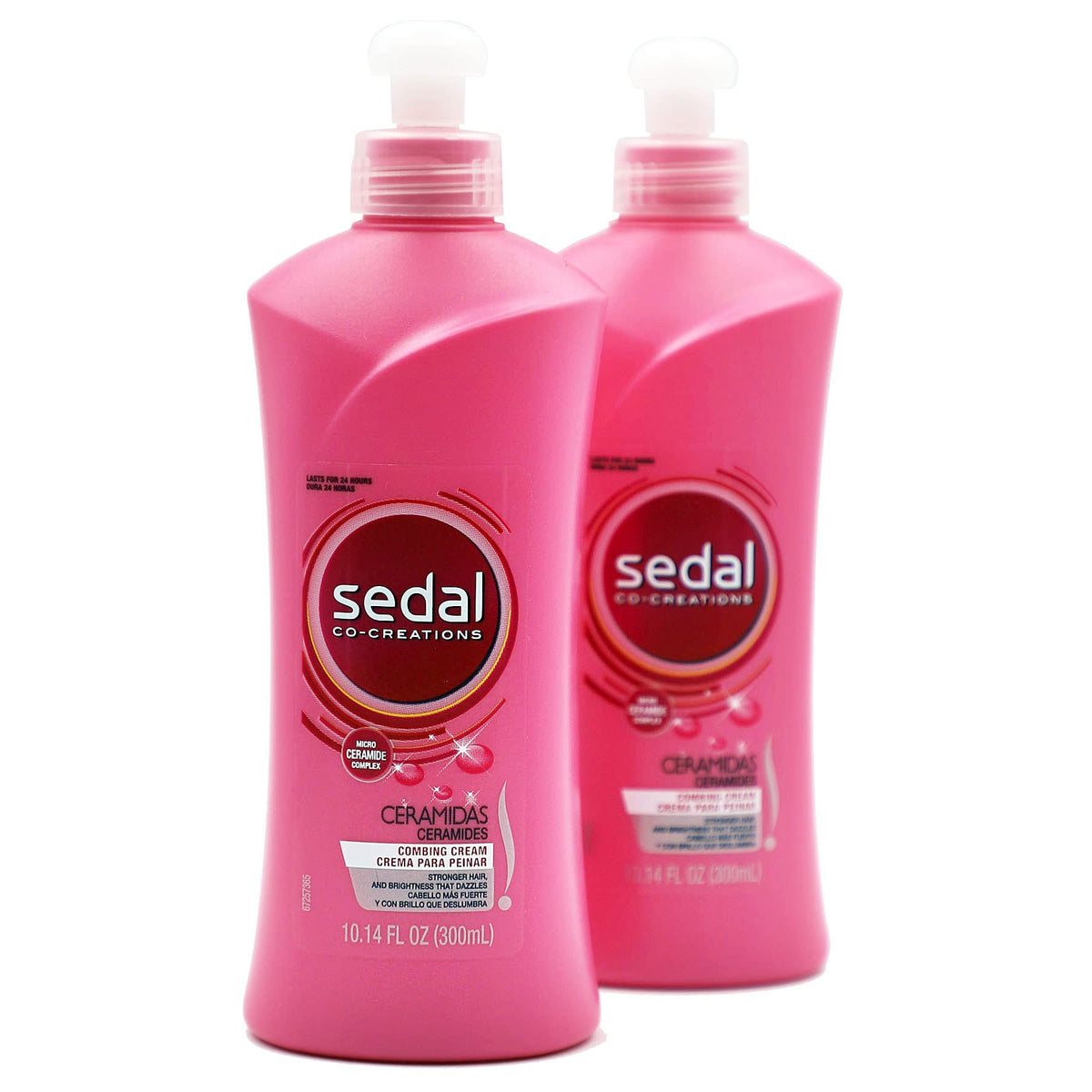 Sedal Co-Créations Ceramides, flacon élégant, promet une hydratation durable et une brillance naturelle.
